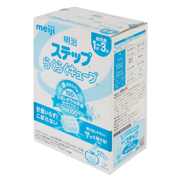 Sữa Meiji nội địa dạng thanh Step Raku Raku Cube 840g (1-3 tuổi)