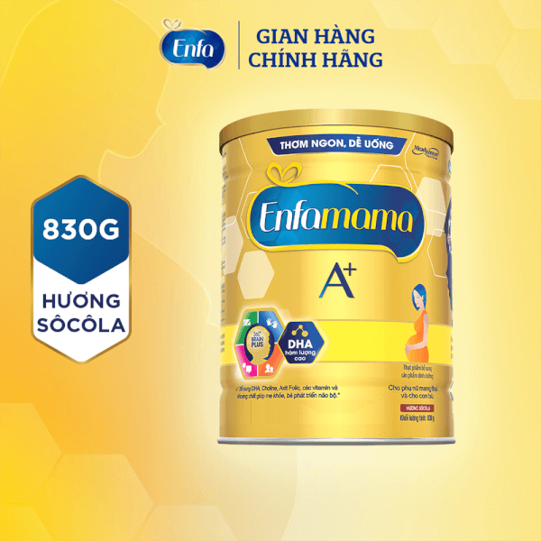 Combo 6 Thực phẩm bổ sung Sản phẩm dinh dưỡng Enfamama A+ hương chocolate 360° Brain Plus 830G
