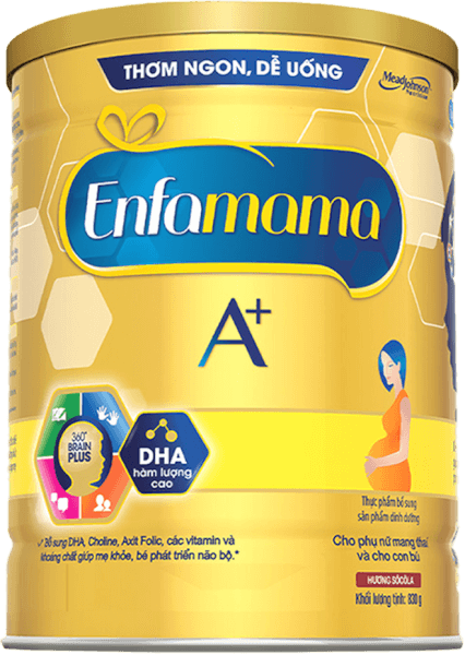 Thực phẩm bổ sung Sản phẩm dinh dưỡng Enfamama A+ hương chocolate 360° Brain Plus 830G