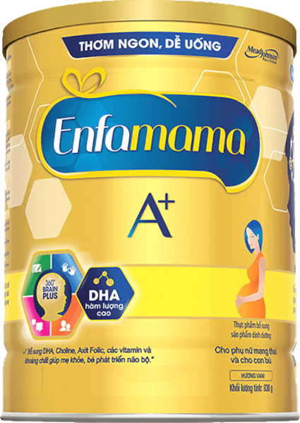 Thực phẩm bổ sung Sản phẩm dinh dưỡng Enfamama A+ hương vani 360° Brain Plus 830G