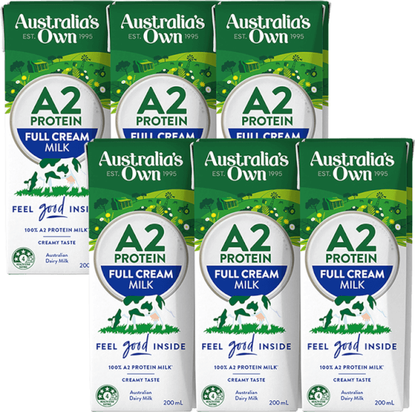Combo 2 Sữa tươi tiệt trùng nguyên kem Australia's Own A2 Lốc 3x200ml