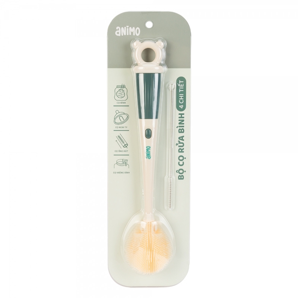 Bộ cọ rửa bình sữa núm ty Animo (4 chi tiết)