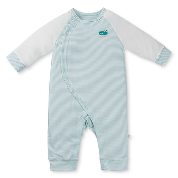 Bodysuit rayon dài Animo KV1124020 (0-12M,Xanh)