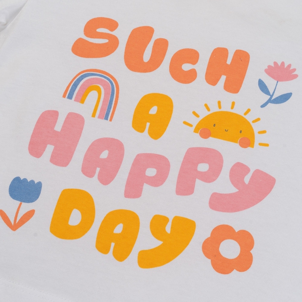 Bộ bé gái ngắn Animo Easy TX0325019 (1-4Y,Trắng-vàng,TT02)