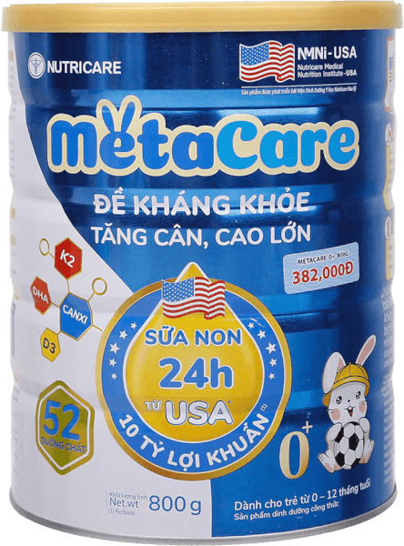 Sữa Metacare Eco 0+ 800g (0-12 tháng)