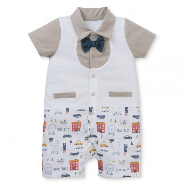 Bodysuit bé trai đùi Animo KK0325052-CC014 (0-12M, Trắng- Xám,NN03)