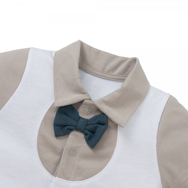 Bodysuit bé trai đùi Animo KK0325052-CC014 (0-12M, Trắng- Xám,NN03)