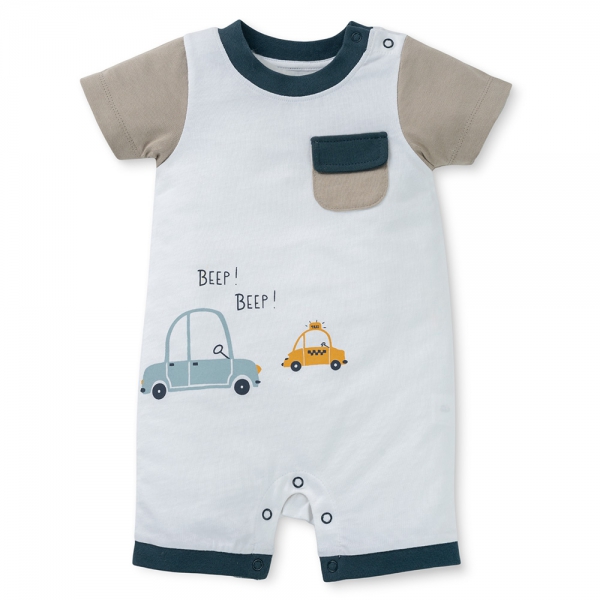 Bodysuit bé trai đùi Animo KK0325051-CC013 (0-12M,Trắng- Xám,NN02)