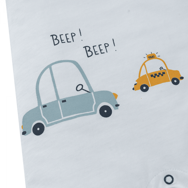 Bodysuit bé trai đùi Animo KK0325051-CC013 (0-12M,Trắng- Xám,NN02)