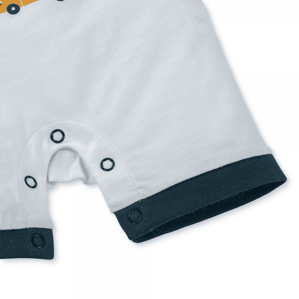 Bodysuit bé trai đùi Animo KK0325051-CC013 (0-12M,Trắng- Xám,NN02)