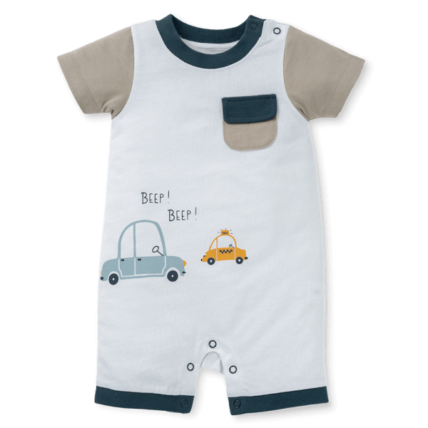 Bodysuit bé trai đùi Animo KK0325051-CC013 (0-12M,Trắng- Xám,NN02)