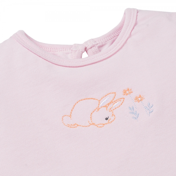 Bodysuit bé gái đùi Animo KK0325058-CC026 (0-12M,Trắng- Cam,TT03)