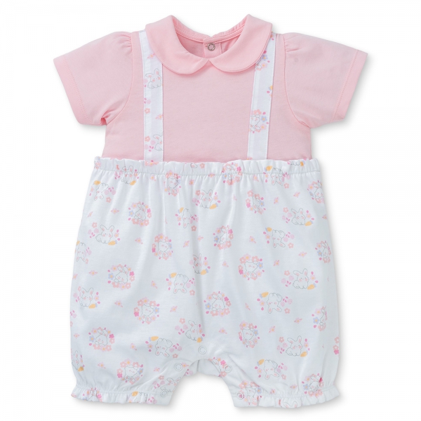 Bodysuit bé gái đùi Animo KK0325055-CC023 (0-12M,Trắng- Hồng,TT03)