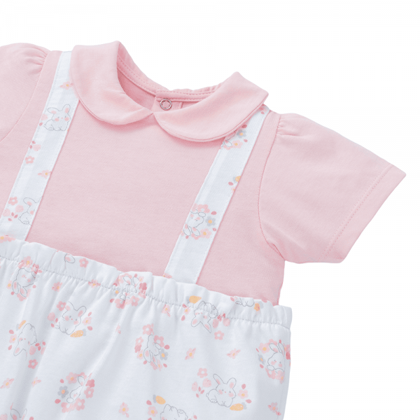 Bodysuit bé gái đùi Animo KK0325055-CC023 (0-12M,Trắng- Hồng,TT03)