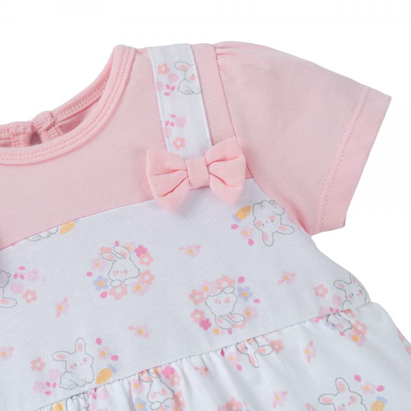 Bodysuit bé gái tam giác Animo KK0325056-CC024 (0-9M,Trắng- Hồng,TT03)