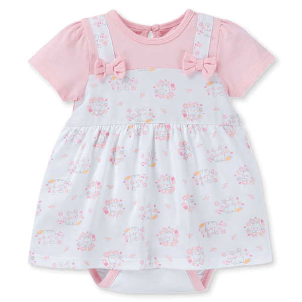 Bodysuit bé gái tam giác Animo KK0325056-CC024 (0-9M,Trắng- Hồng,TT03)