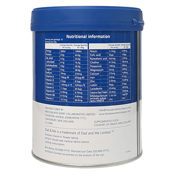 Sữa Dad&Me 800g (Từ 3 tuổi)