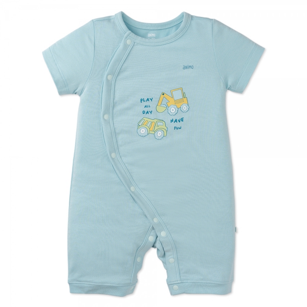 Set 2 Bodysuit modal kháng khuẩn đùi Animo VD0225021 (0-12M,Lá-trắng,TT06)