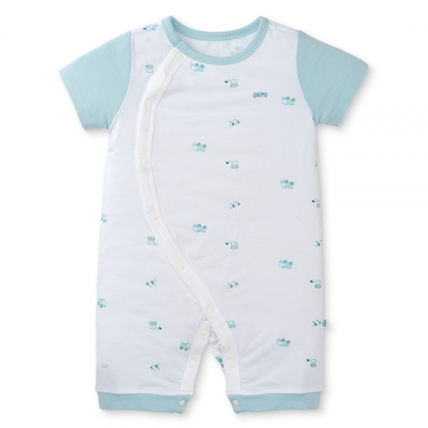 Set 2 Bodysuit modal kháng khuẩn đùi Animo VD0225021 (0-12M,Lá-trắng,TT06)