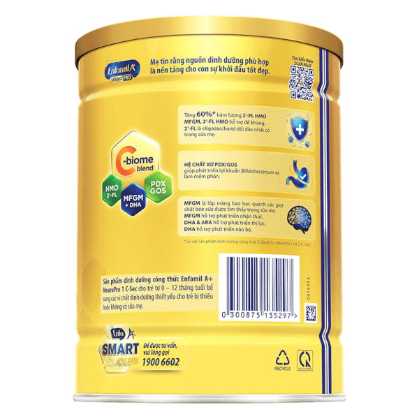 Sữa Enfamil A+ NeuroPro 1 C-Sec 800g (0-12 tháng)