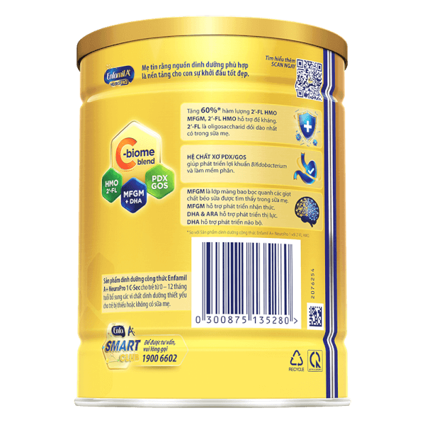 Sữa Enfamil A+ NeuroPro 1 C-Sec 400g (0-12 tháng)