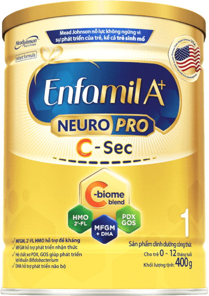 Sữa Enfamil A+ NeuroPro 1 C-Sec 400g (0-12 tháng)
