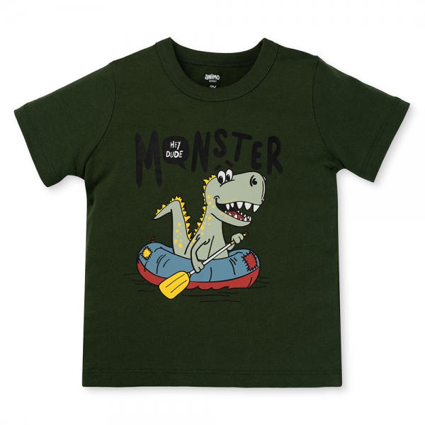 Bộ bé trai ngắn Animo Easy HN0425017 (1-4Y,Lục-kem,DD02)