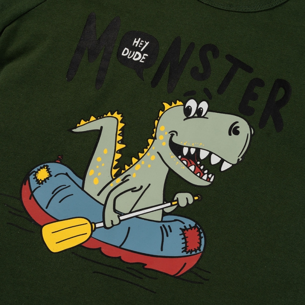 Bộ bé trai ngắn Animo Easy HN0425017 (1-4Y,Lục-kem,DD02)