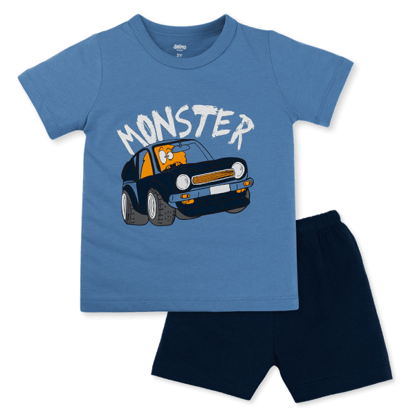 Bộ bé trai ngắn Animo Easy HN0325046 (1-4Y,Biển-dương,TT02)