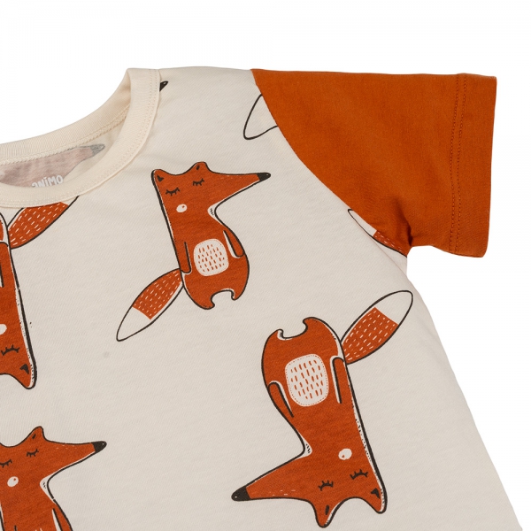 Bộ bé trai ngắn Animo Easy HN0325037 (1-4Y,Kem-cam,TT04)