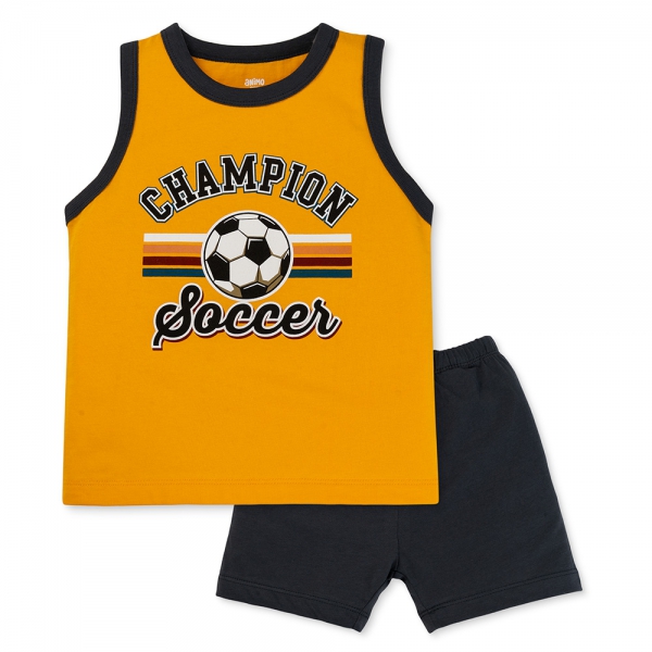 Bộ bé trai sát nách Animo Easy HN0325004 (1-4Y,Vàng-xám,TT02)