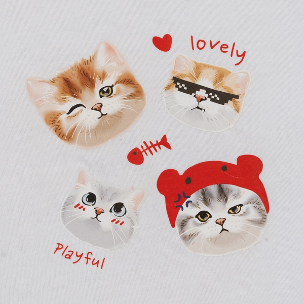 Bộ bé gái ngắn Animo Easy TX0325022 (1-4Y,Trắng-đỏ,TT02)