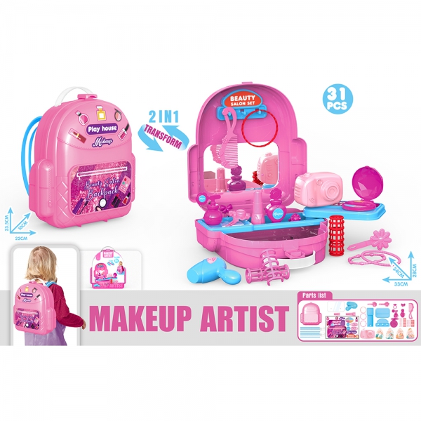 Balo nhập vai trang điểm xinh yêu cho bé CY622205 C412 (Hồng)