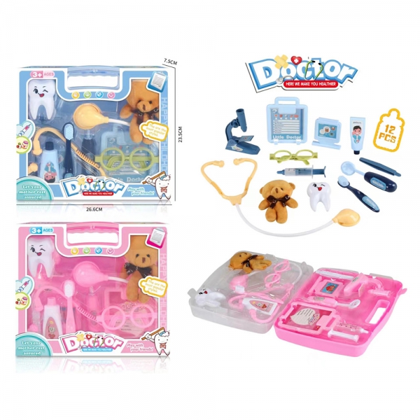 Vali nhập vai nha sĩ kèm gấu con HW24152556 C412 (Hồng)