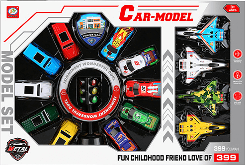 Bộ xe và máy bay chiến đấu chạy trớn đa màu siêu ngầu HW24109031 C412