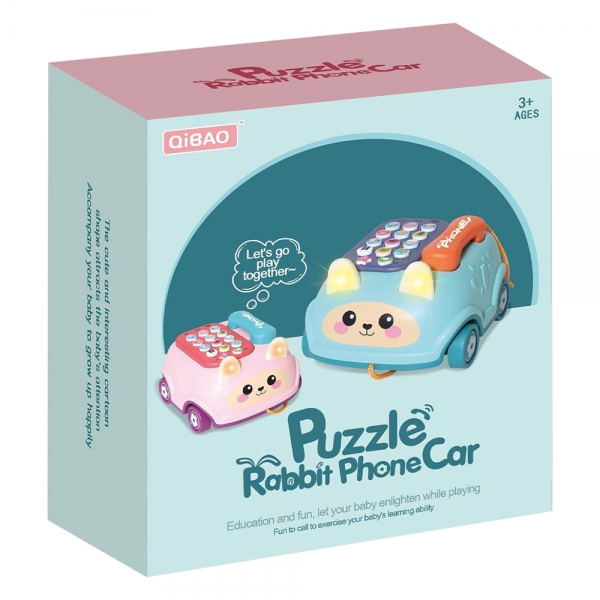 Xe điện thoại bàn hình thỏ phát nhạc dễ thương HW23177985 C412 (Xanh dương)