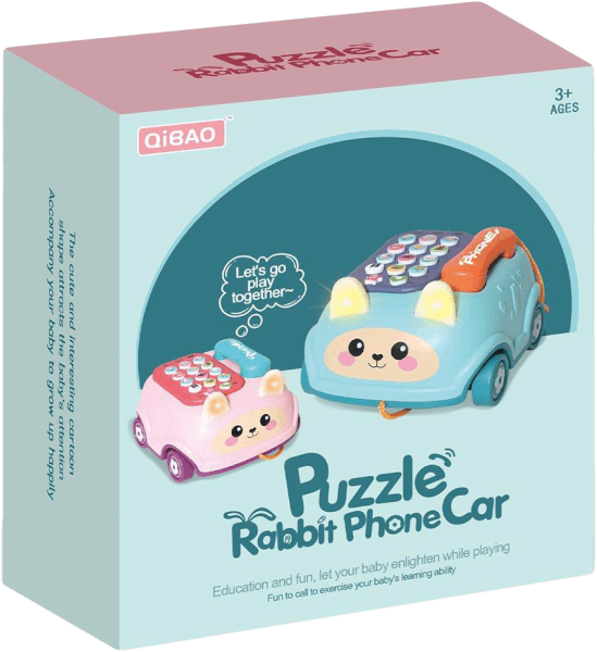 Xe điện thoại bàn hình thỏ phát nhạc dễ thương HW23177985 C412 (Xanh dương)