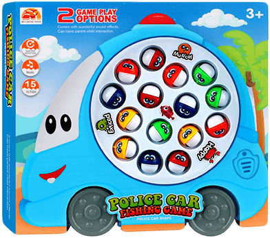 Bộ câu cá hình xe mặt cười dễ thương có phát nhạc HW24114072 C412 (Vàng)