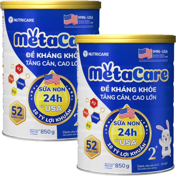 Combo 2 Sữa Metacare Eco 2+ 850g (2-10 tuổi)