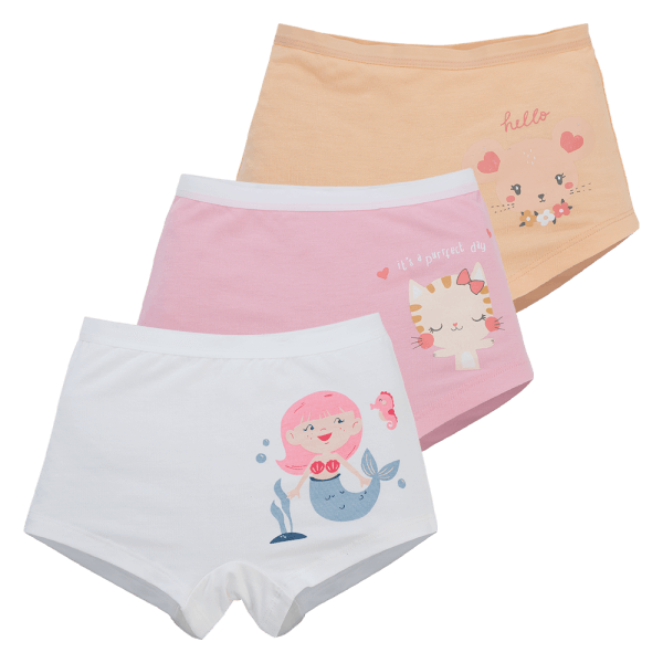 Bộ 3 quần lót bé gái đùi Animo ST0525040 (1-4Y,Nhiều màu,TT02)