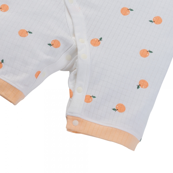 Set 2 bodysuit rayon chống muỗi đùi Animo VD0425035 (0-12M,Cam-trắng,TT06)