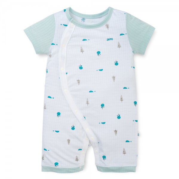Set 2 bodysuit rayon chống muỗi đùi Animo VD0425034 (0-12M,Ngọc-trắng,TT06)