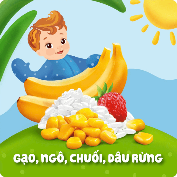 Thực phẩm bổ sung sữa ngày vị gạo, ngô chuối và dâu rừng Agusha 200ml