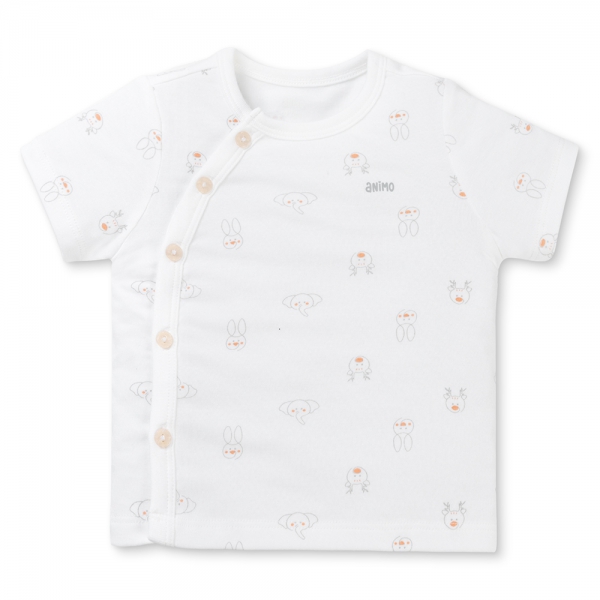 Bộ modal kháng khuẩn ngắn Animo HR VD0625010 (0-6M,Xám-trắng,NN06)