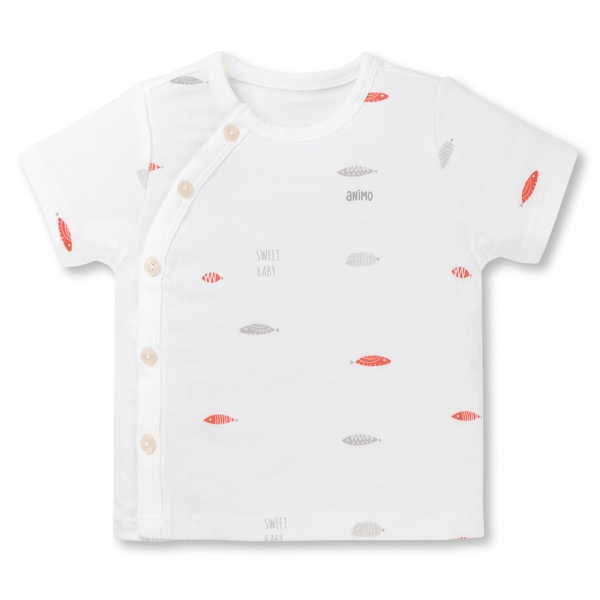 Bộ modal kháng khuẩn ngắn Animo HR VD0525062 (0-6M, Trắng)