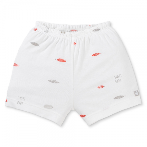 Bộ modal kháng khuẩn ngắn Animo HR VD0525062 (0-6M, Trắng)