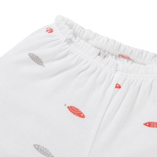 Bộ modal kháng khuẩn ngắn Animo HR VD0525062 (0-6M, Trắng)