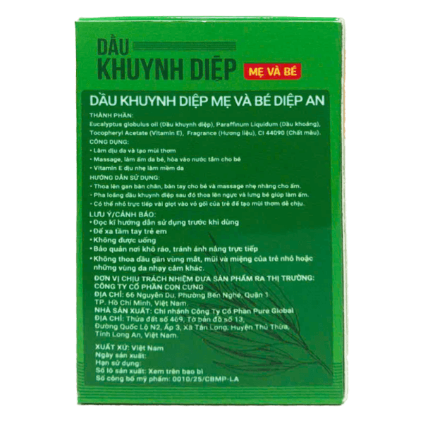 Combo 2 Dầu Khuynh Diệp Mẹ Và Bé Diệp An 30ml