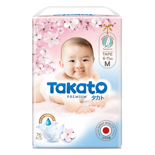 Tã dán Takato siêu mềm mại ( M, 76 miếng)