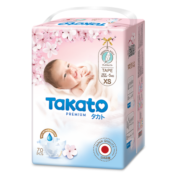 Tã dán Takato siêu mềm mại (NB, 70 miếng)